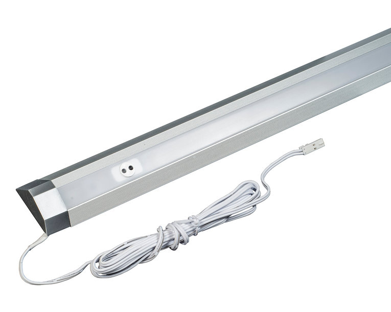 Светильник LED линейный Strip 2-IR 600 с ИК  выкл. от руки, 600х42х19мм, 6,8Вт, 4500K, 12VDC, 416Лм, серебр., каб. 2м с кон. L813 СП