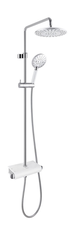 GL-SF2013LW Душевая стойка хром ручной душ + смеситель (снято с производства)