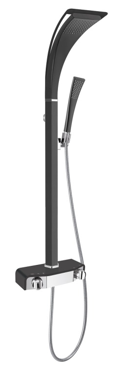 GL-SF2020B-S Душевая стойка с изливом (цвет черный) (снято с производства)