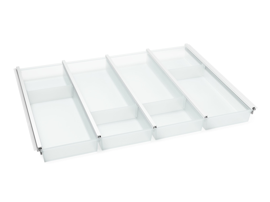 Лоток для столовых приборов Cuisio Pro в ящик Blum Tandembox / Legrabox 500, фасад 700 мм, белый
