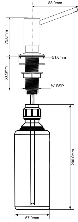 Дозатор для мыла Alveus RSF (нержавеющая сталь) 05 L МСП (распродажа)