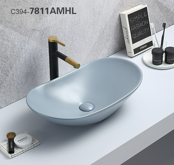 Раковина для ванной донный клапан в комплекте 7811AMHL-4 голубой